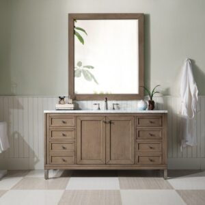 James Martin 305-V60S-WWW Chicago 60 Inch Single Vanity in Whitewashed Walnut