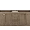 James Martin 305-V72-WWW-3GEX Chicago 72 Inch Double Vanity in Whitewashed Walnut with 3 cm Grey Expo Quartz Top with Sink