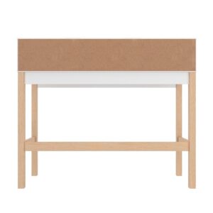 Manhattan Comfort Bowery Desk in White and Oak