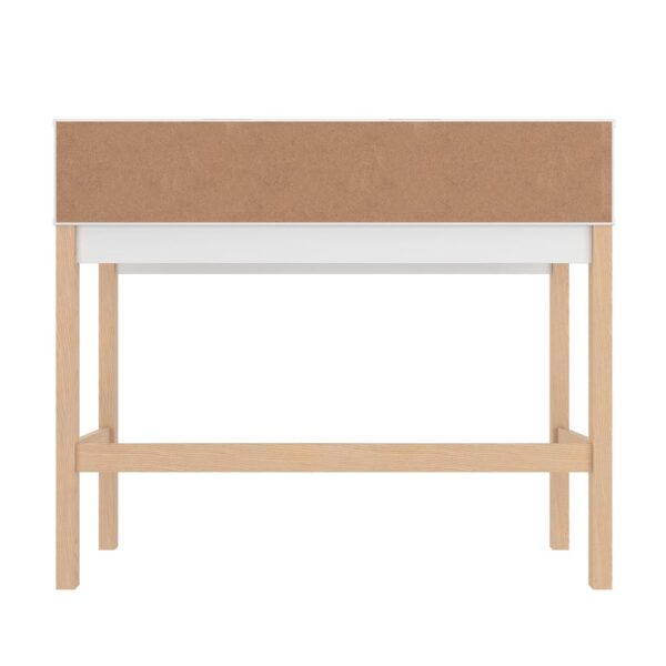 Manhattan Comfort Bowery Desk in White and Oak