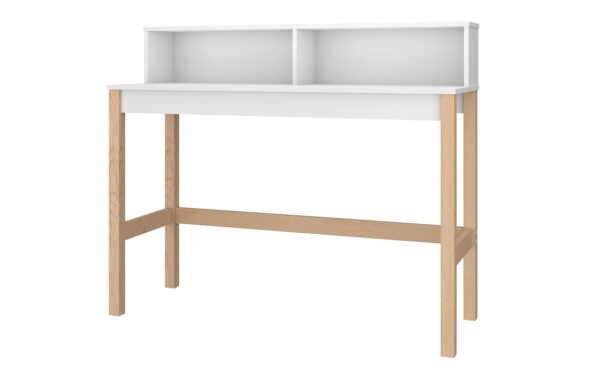 Manhattan Comfort Bowery Desk in White and Oak