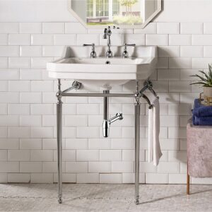 James Martin 318-V24-CRM Wellington 23 3/4 Inch Console Single Sink Bathroom Vanity