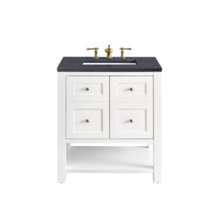 James Martin JM 330-V30 Breckenridge 30 Inch Free-Standing Single Sink Bathroom Vanity with 3 CM Top