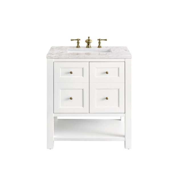 James Martin JM 330-V30 Breckenridge 30 Inch Free-Standing Single Sink Bathroom Vanity with 3 CM Top