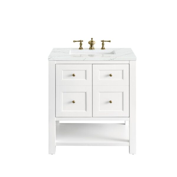 James Martin JM 330-V30 Breckenridge 30 Inch Free-Standing Single Sink Bathroom Vanity with 3 CM Top