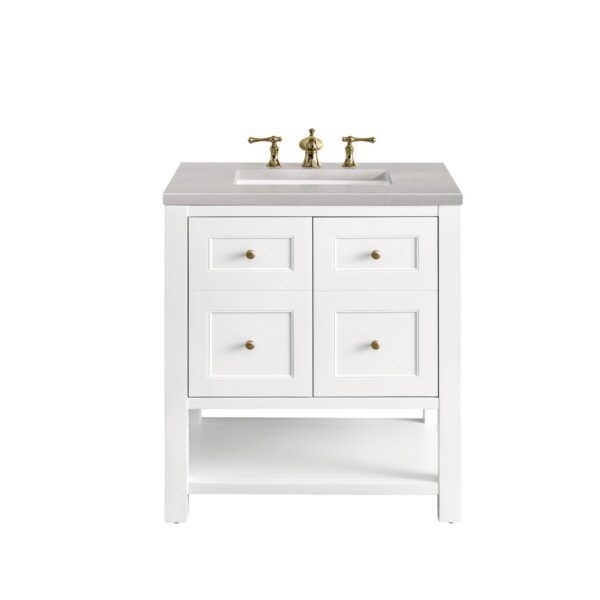 James Martin JM 330-V30 Breckenridge 30 Inch Free-Standing Single Sink Bathroom Vanity with 3 CM Top