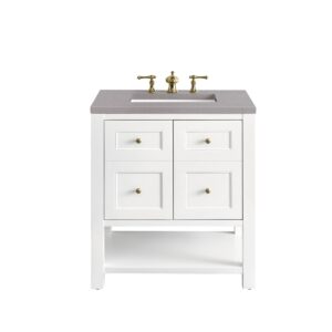 James Martin JM 330-V30 Breckenridge 30 Inch Free-Standing Single Sink Bathroom Vanity with 3 CM Top