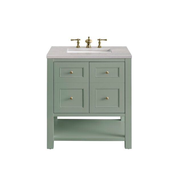 James Martin JM 330-V30 Breckenridge 30 Inch Free-Standing Single Sink Bathroom Vanity with 3 CM Top