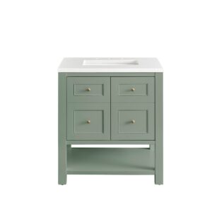 James Martin JM 330-V30 Breckenridge 30 Inch Free-Standing Single Sink Bathroom Vanity with 3 CM Top