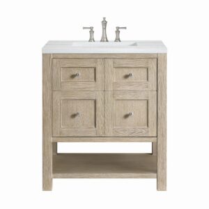 James Martin JM 330-V30 Breckenridge 30 Inch Free-Standing Single Sink Bathroom Vanity with 3 CM Top