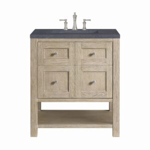 James Martin JM 330-V30 Breckenridge 30 Inch Free-Standing Single Sink Bathroom Vanity with 3 CM Top