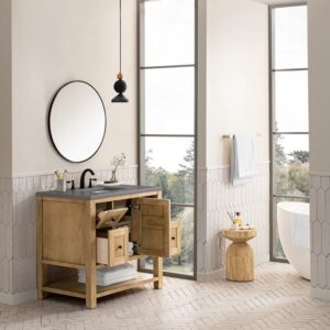 James Martin 330-V36-LNO-3GEX Breckenridge 36 Inch Light Natural Oak Single Sink Vanity with 3 cm Grey Expo Top