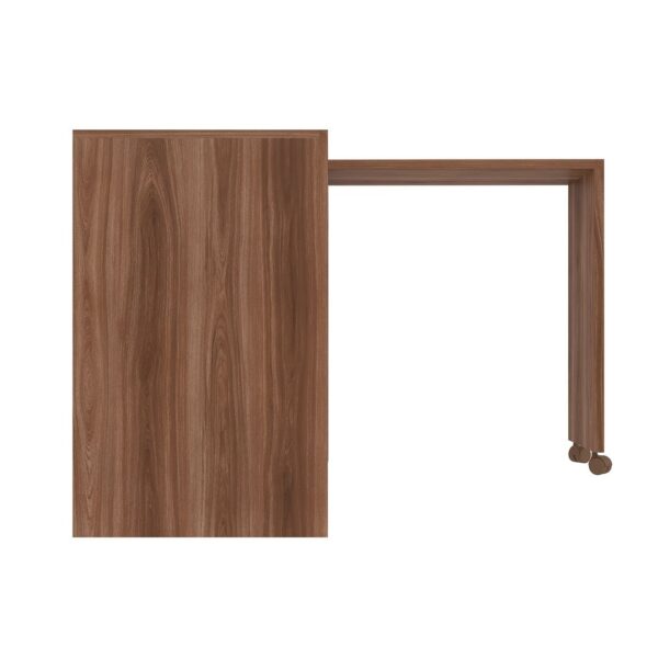 Manhattan Comfort Innovative Calabria Nested Desk in Nut Brown