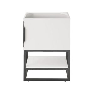 James Martin 388-V24-GW-MBK Columbia 24 Inch Single Vanity Cabinet in Glossy White and Matte Black