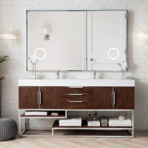 James Martin 388-V72D-CFO-BN Columbia 72 Inch Double Vanity in Coffee Oak