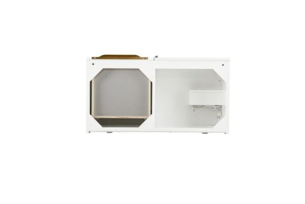 James Martin 389-V36-GW-G Mercer Island 36 Inch Single Vanity in Glossy White, Radiant Gold