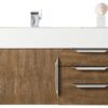 James Martin 389-V36-LTO-A-GW Mercer Island 36 Inch Single Vanity in Latte Oak with Glossy White Solid Surface Top