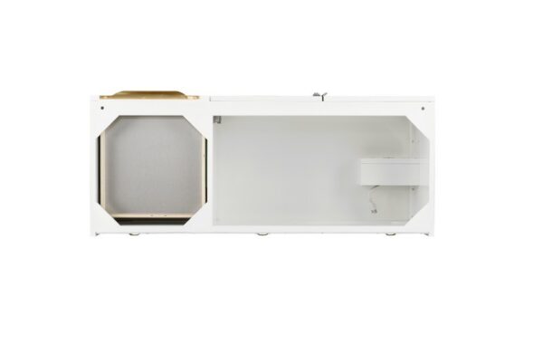 James Martin 389-V48-GW-G Mercer Island 48 Inch Single Vanity in Glossy White, Radiant Gold