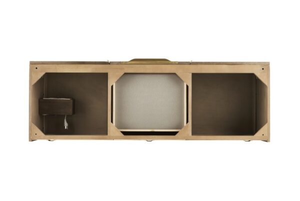 James Martin 389-V59D-LTO-G Mercer Island 59 Inch Double Vanity in Latte Oak, Radiant Gold