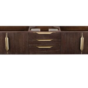 James Martin 389-V72D-CFO-G Mercer Island 72 Inch Double Vanity in Coffee Oak, Radiant Gold