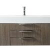 James Martin 389-V72S-AGR-A-DGG Mercer Island 72 Inch Single Vanity in Ash Gray with Glossy Dark Gray Solid Surface Top