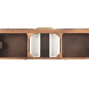 James Martin 389-V72S-CFO-G Mercer Island 72 Inch Single Vanity in Coffee Oak, Radiant Gold