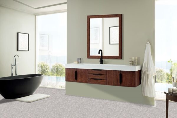 James Martin 389-V72S-CFO-MB-GW Mercer Island 72 1/2 Inch Single Vanity Cabinet with Glossy White Composite Top - Coffee Oak