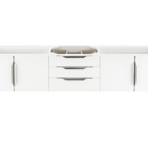 James Martin 389-V72S-GW-A Mercer Island 72 Inch Single Vanity in Glossy White