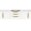 James Martin 389-V72S-GW-G Mercer Island 72 Inch Single Vanity in Glossy White, Radiant Gold