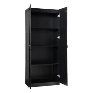 Manhattan Comfort Hopkins Modern  Storage Closet 3.0 in Black