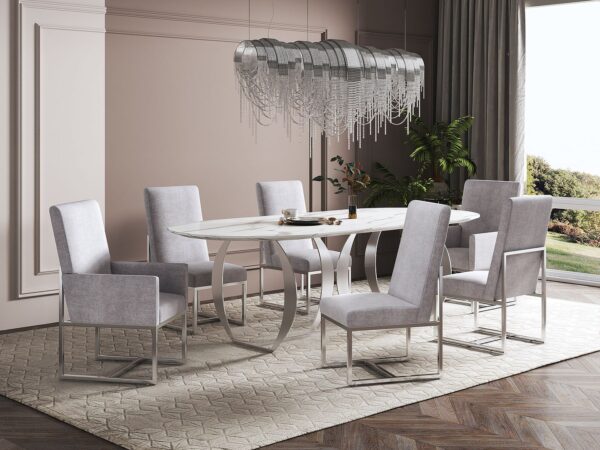 Manhattan Comfort Element Grey Dining Chairs (Set of 6)