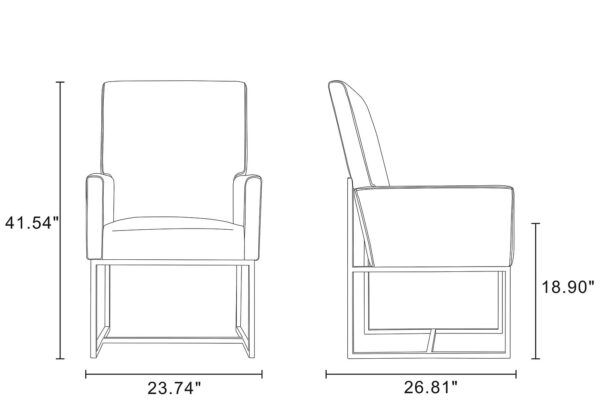 Manhattan Comfort Element Steel Dining Chairs (Set of 6)