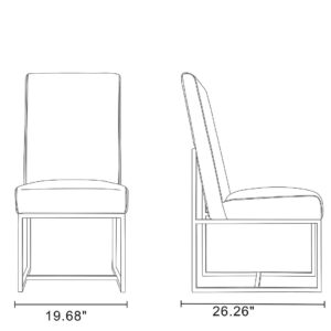 Manhattan Comfort Element Steel Dining Chairs (Set of 6)