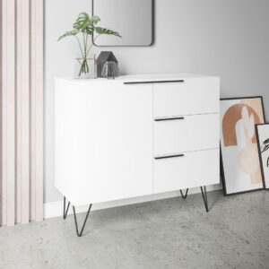 Manhattan Comfort Beekman 35.43 Dresser with 2 Shelves in White