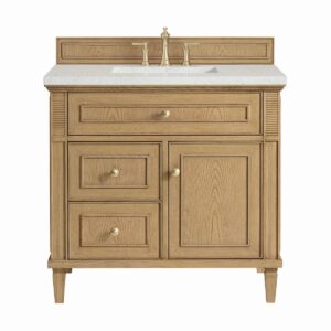 James Martin JM 424-V36 Lorelai 36 Inch Free-Standing Single Sink Bathroom Vanity with 3 CM Top