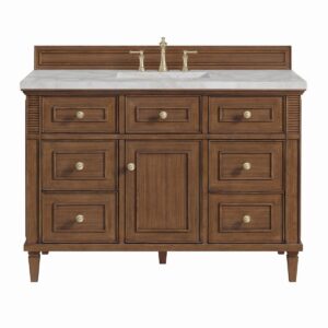 James Martin JM 424-V48 Lorelai 48 Inch Free-Standing Single Sink Bathroom Vanity with 3 CM Top