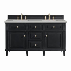 James Martin JM 424-V60D Lorelai 60 Inch Free-Standing Double Sink Bathroom Vanity with 3 CM Top