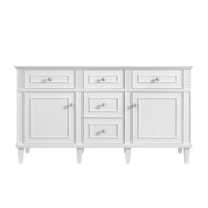 James Martin 424-V60D Lorelai 59 7/8 Inch Free-Standing Double Sink Bathroom Vanity Cabinet Only