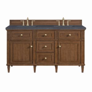 James Martin JM 424-V60D Lorelai 60 Inch Free-Standing Double Sink Bathroom Vanity with 3 CM Top