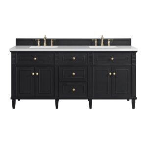 James Martin JM 424-V72 Lorelai 72 Inch Free-Standing Double Sink Bathroom Vanity with 3 CM Top