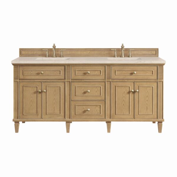 James Martin JM 424-V72 Lorelai 72 Inch Free-Standing Double Sink Bathroom Vanity with 3 CM Top