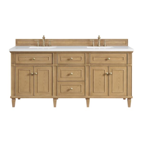 James Martin JM 424-V72 Lorelai 72 Inch Free-Standing Double Sink Bathroom Vanity with 3 CM Top