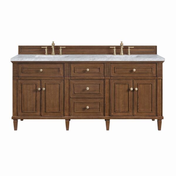 James Martin JM 424-V72 Lorelai 72 Inch Free-Standing Double Sink Bathroom Vanity with 3 CM Top