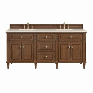 James Martin JM 424-V72 Lorelai 72 Inch Free-Standing Double Sink Bathroom Vanity with 3 CM Top