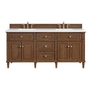 James Martin JM 424-V72 Lorelai 72 Inch Free-Standing Double Sink Bathroom Vanity with 3 CM Top