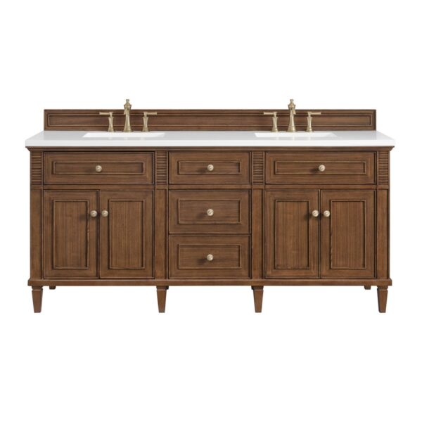 James Martin JM 424-V72 Lorelai 72 Inch Free-Standing Double Sink Bathroom Vanity with 3 CM Top