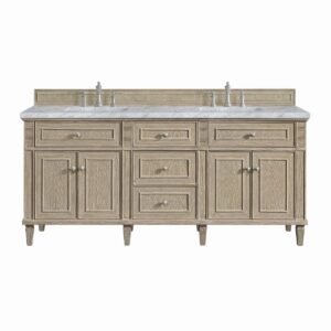 James Martin JM 424-V72 Lorelai 72 Inch Free-Standing Double Sink Bathroom Vanity with 3 CM Top