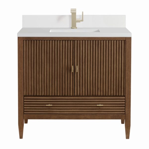 James Martin JM 485-V36 Myrrin 36 Inch Free-Standing Single Sink Bathroom Vanity with 3 CM Top