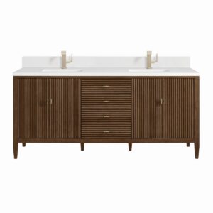 James Martin JM 485-V72 Myrrin 72 Inch Free-Standing Double Sink Bathroom Vanity with 3 CM Top