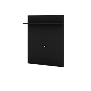 Manhattan Comfort Tribeca 35.43 Mid-Century Modern TV Panel with Overhead D?cor Shelf in Black